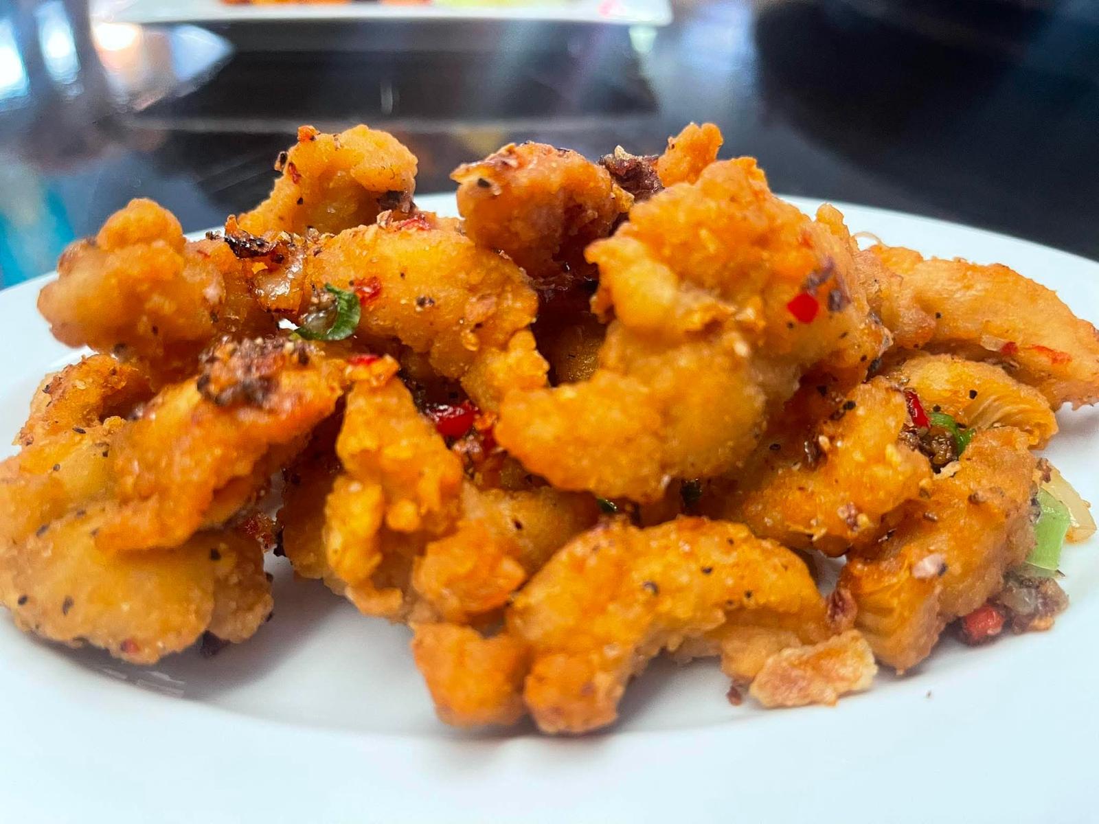 Crispy spiced pork bites